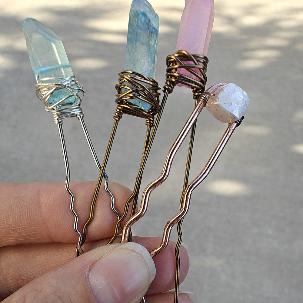 Crystal Hair Pins Set